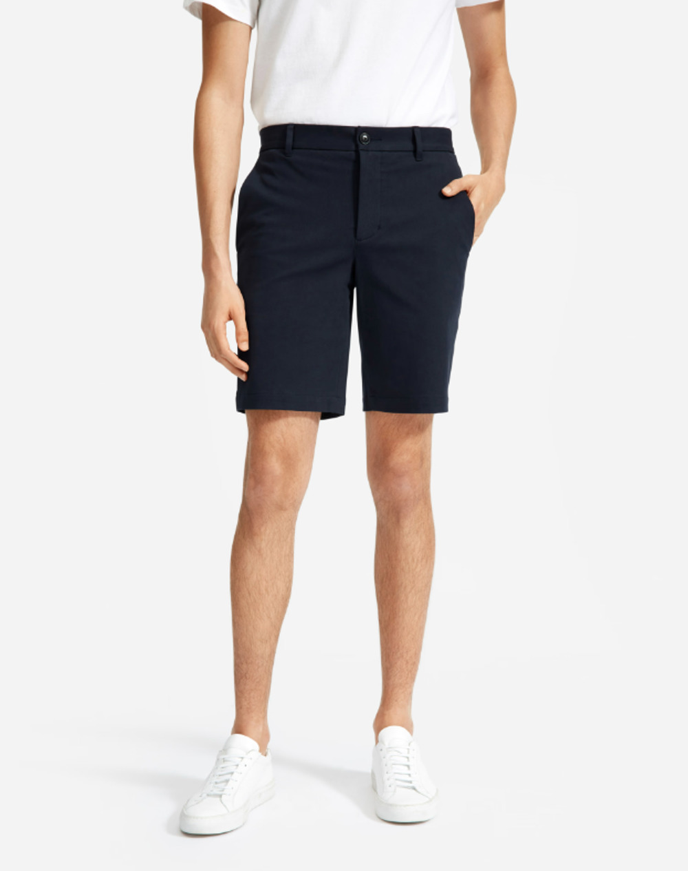 Everlane Mens The 7" Performance Chino Shorts Size 31 Navy Blue NWT